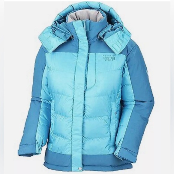 MOUNTAIN HARDWEAR "CHILLWAVE" Blue DOWN JACKET Women’s XL - Picture 2 of 13